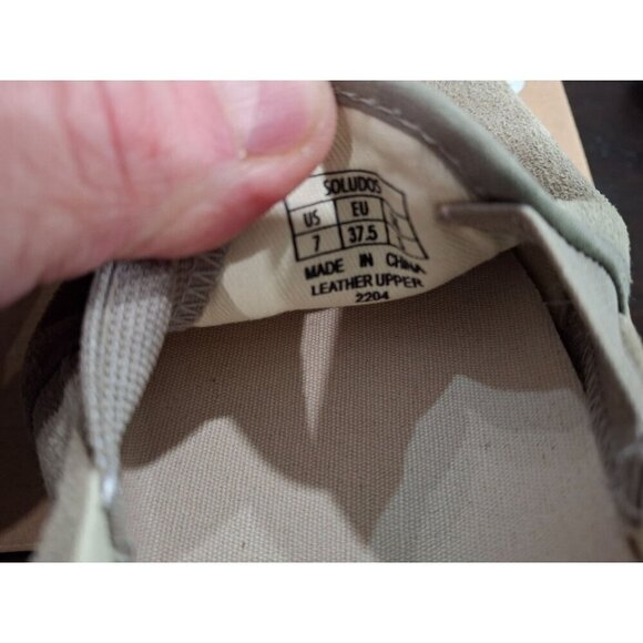 NIB Soludos Ibiza Suede Slip-On Platform Sneakers in Sage (Grey)/Size 7 - Picture 11 of 11